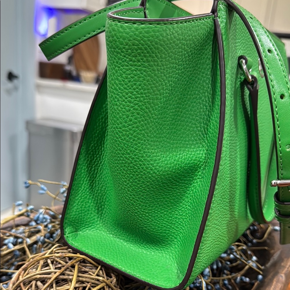 Michael Kors Kelly Green Satchel with Gold Hardware - Picture 4 of 16
